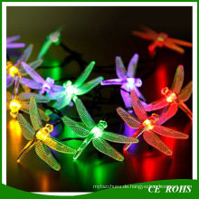 Weihnachtsbaum Dekorative LED Streifen Licht Libelle String Lichter Bunte Solar String Lampe 20LED / 30LED für Festival